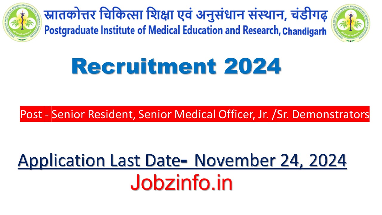 PGIMER Recruitment 2024