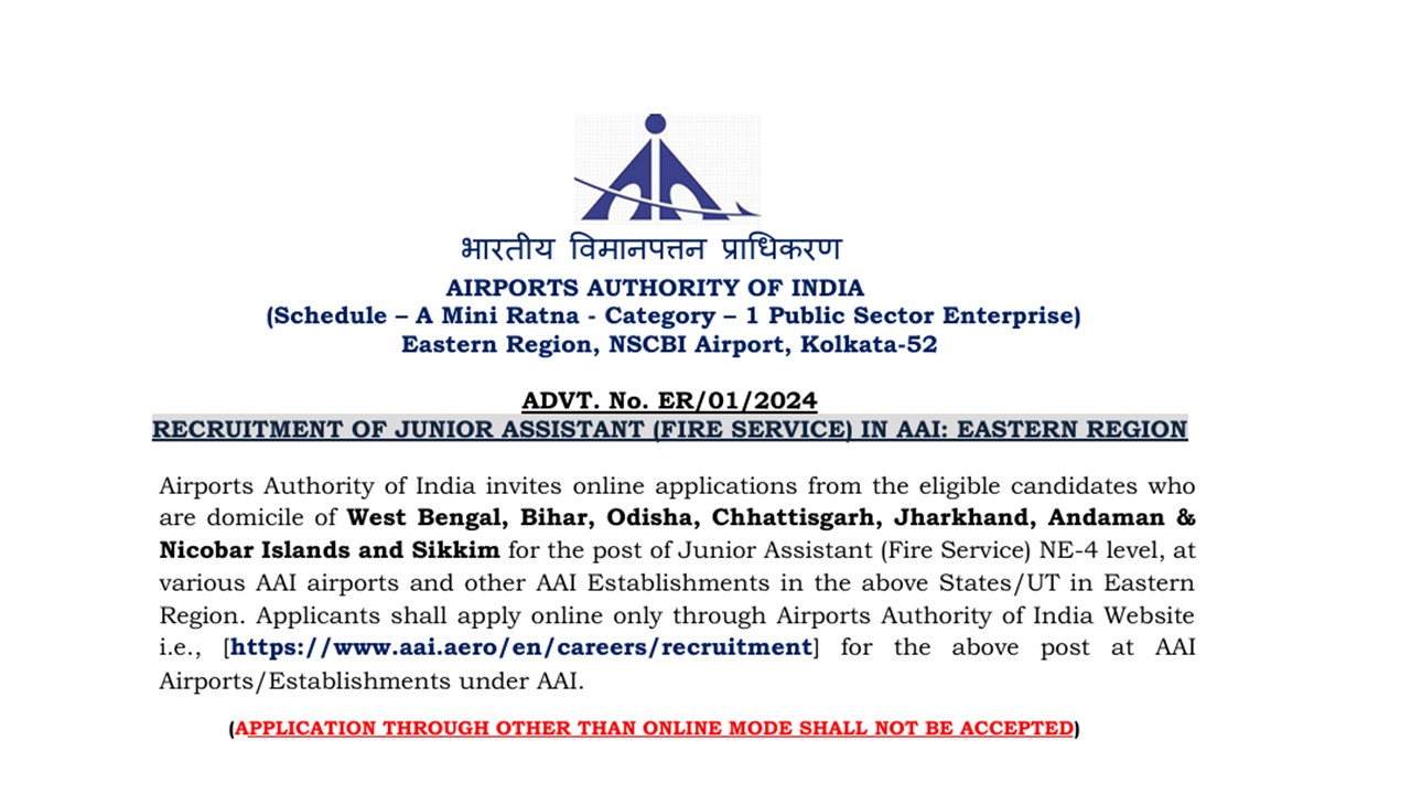 AAI Recruitment 2025 - Apprentice Vacancies-Salary 15,000 - Apply Now