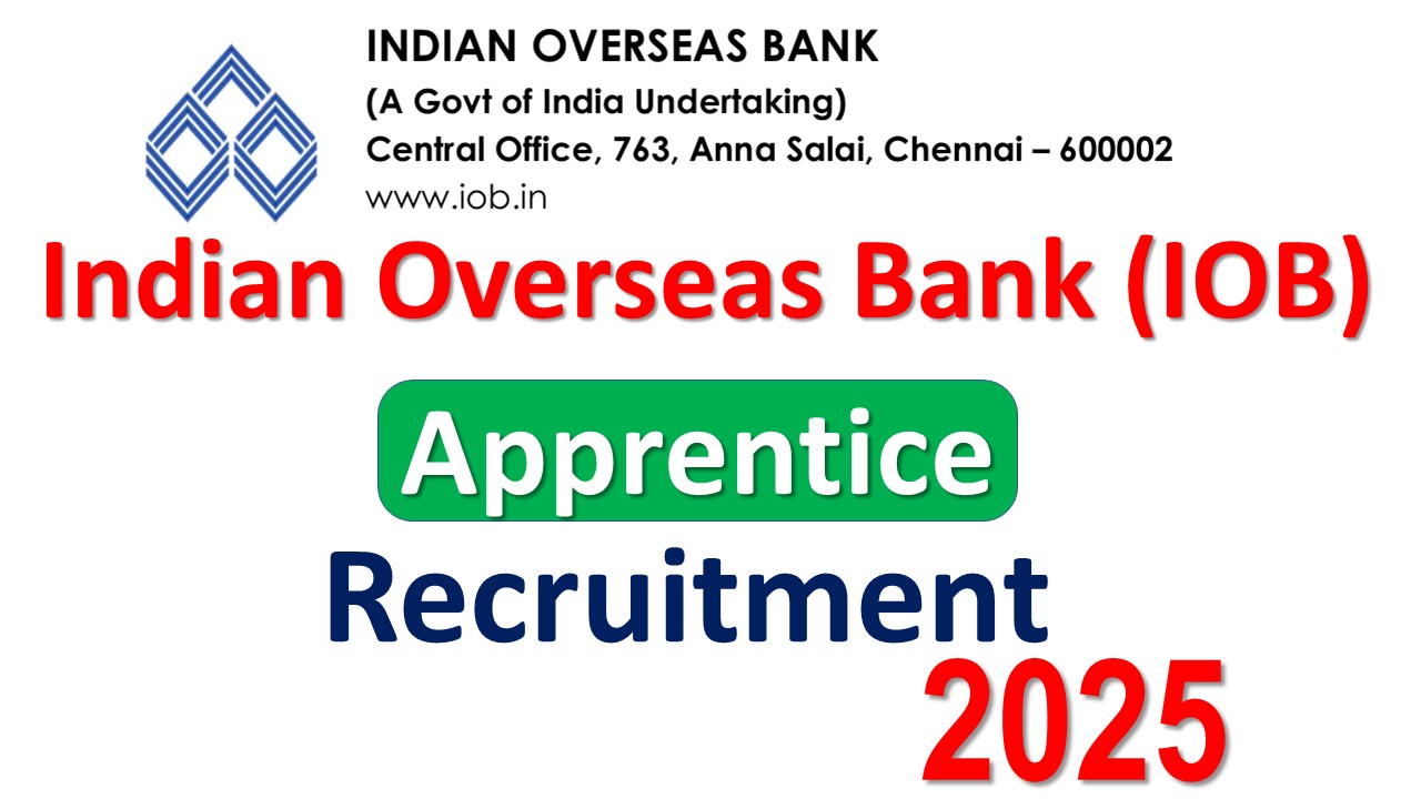 Indian Overseas Bank Recruitment 2025 Apply for 750 Posts